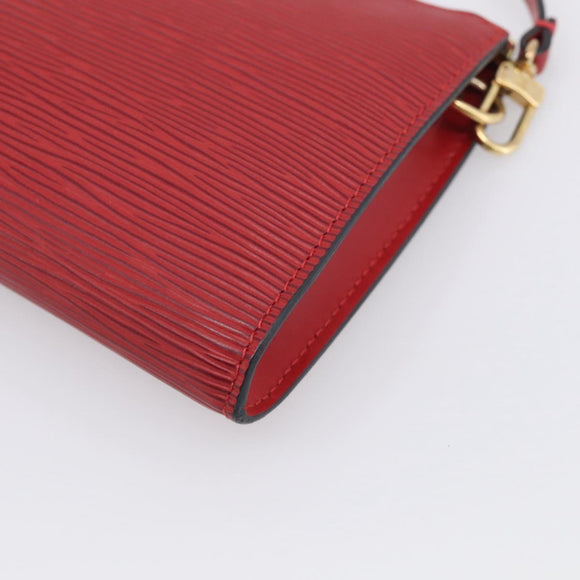 LOUIS VUITTON Epi Pochette Accessoires Pouch Red M52947 LV Auth ki7026A