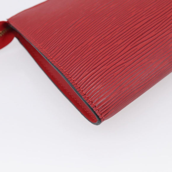 LOUIS VUITTON Epi Pochette Accessoires Pouch Red M52947 LV Auth ki7026A