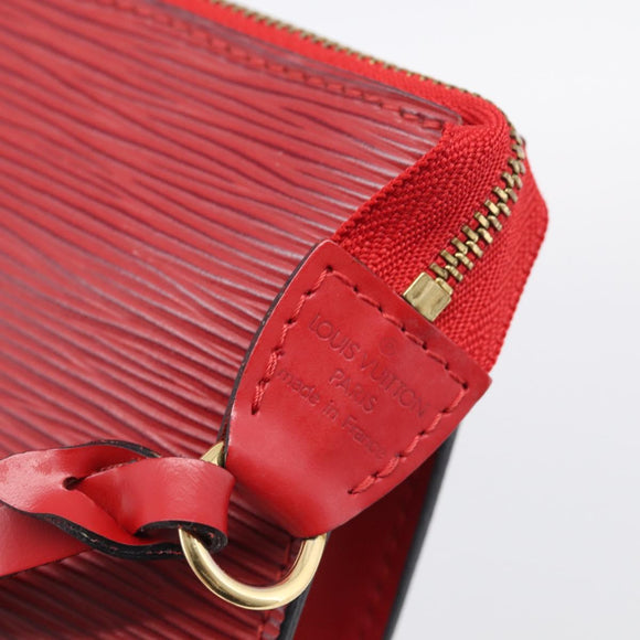 LOUIS VUITTON Epi Pochette Accessoires Pouch Red M52947 LV Auth ki7026A