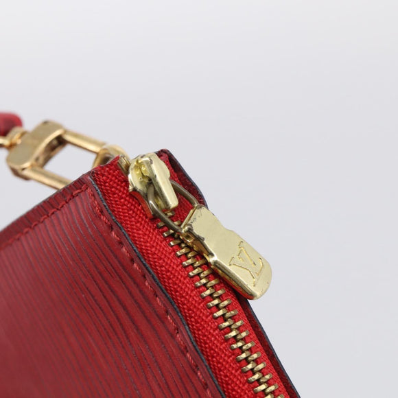 LOUIS VUITTON Epi Pochette Accessoires Pouch Red M52947 LV Auth ki7026A