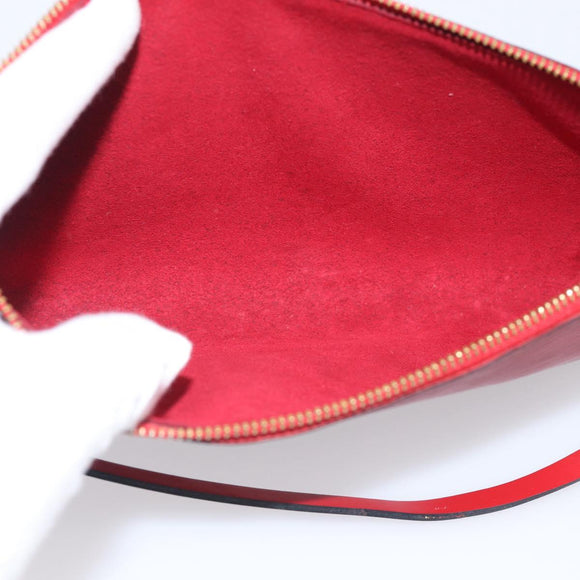 LOUIS VUITTON Epi Pochette Accessoires Pouch Red M52947 LV Auth ki7026A