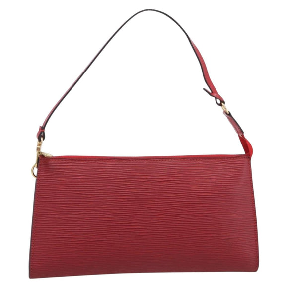 LOUIS VUITTON Epi Pochette Accessoires Pouch Red M52947 LV Auth ki7026A