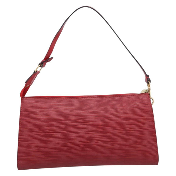 LOUIS VUITTON Epi Pochette Accessoires Pouch Red M52947 LV Auth ki7026A