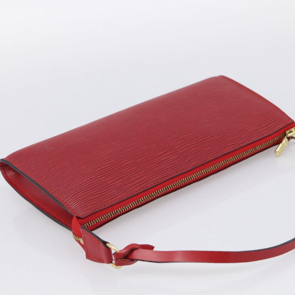 LOUIS VUITTON Epi Pochette Accessoires Pouch Red M52947 LV Auth ki7026A