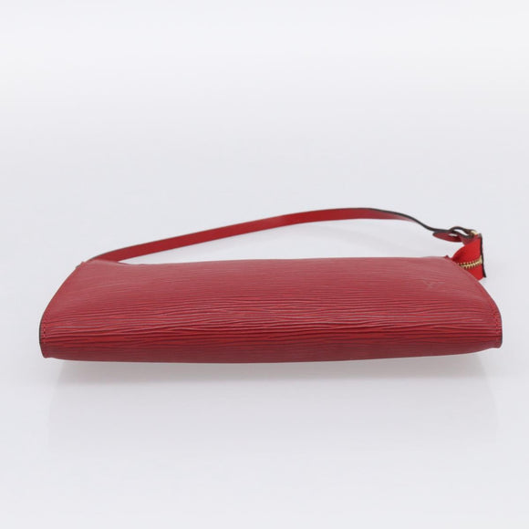 LOUIS VUITTON Epi Pochette Accessoires Pouch Red M52947 LV Auth ki7026A