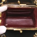 CHANEL Matelasse Clasp Chain Shoulder Bag Lamb Skin Black CC Auth kk164-11