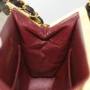 CHANEL Matelasse Clasp Chain Shoulder Bag Lamb Skin Black CC Auth kk164-19