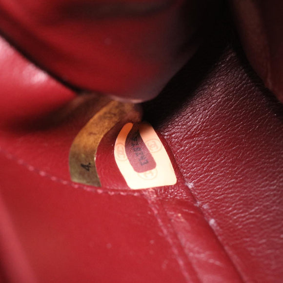 CHANEL Matelasse Clasp Chain Shoulder Bag Lamb Skin Black CC Auth kk164