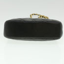 CHANEL Matelasse Clasp Chain Shoulder Bag Lamb Skin Black CC Auth kk164-5