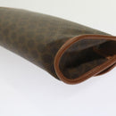 CELINE Macadam Canvas Pouch PVC Leather Brown Auth kk204-15