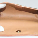 CELINE Macadam Canvas Pouch PVC Leather Brown Auth kk204-10