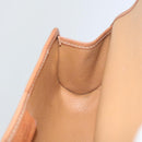 CELINE Macadam Canvas Pouch PVC Leather Brown Auth kk204-17