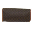 CELINE Macadam Canvas Pouch PVC Leather Brown Auth kk204-2