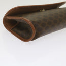 CELINE Macadam Canvas Pouch PVC Leather Brown Auth kk204-14