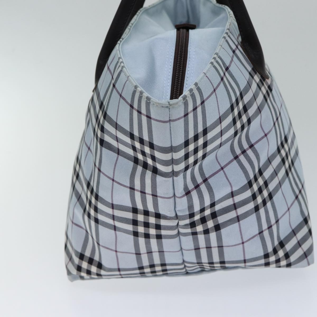 BURBERRY Nova Check Blue Label Tote Bag Nylon Blue Auth kk220