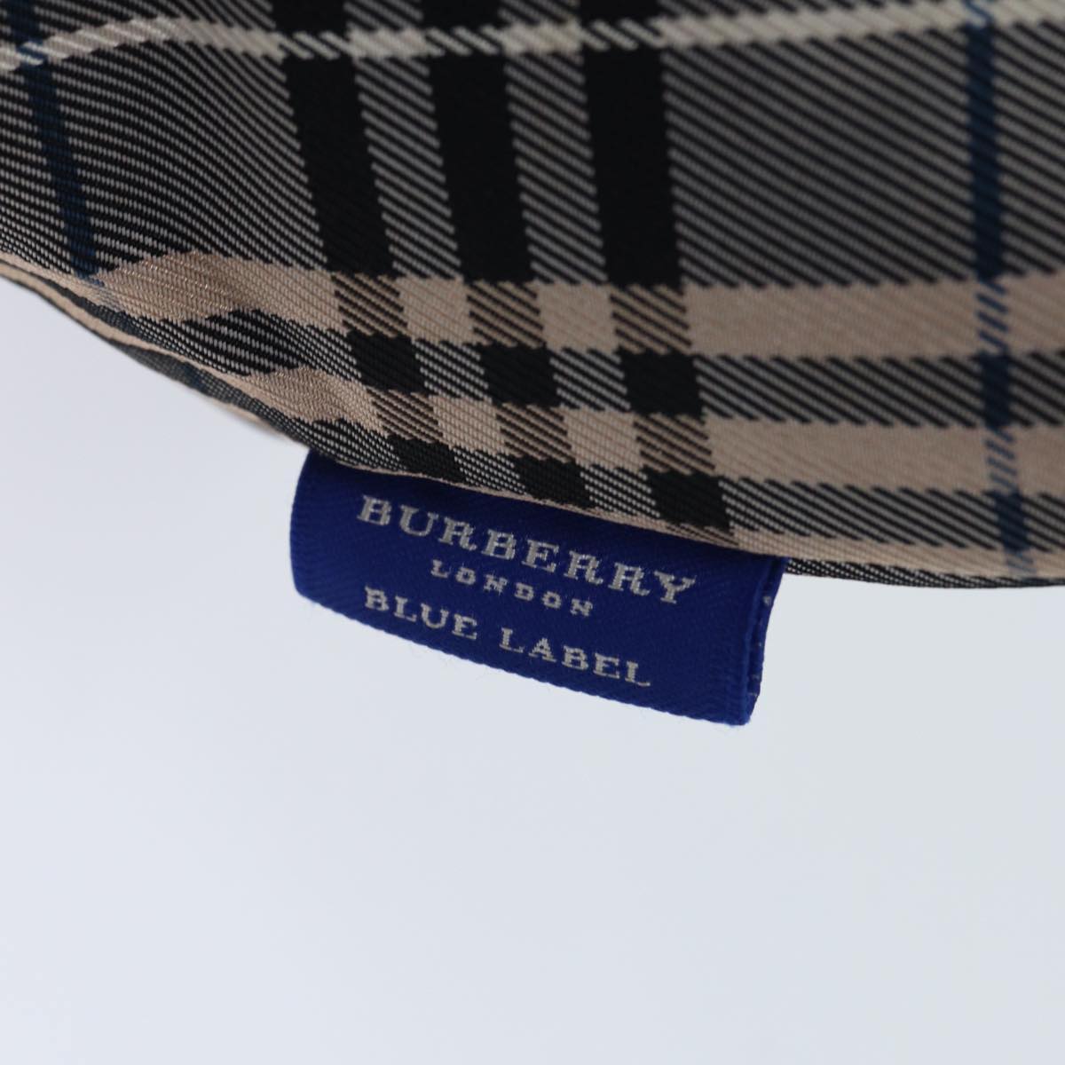 BURBERRY Nova Check Blue Label Hand Bag Nylon Pink Black Auth kk226