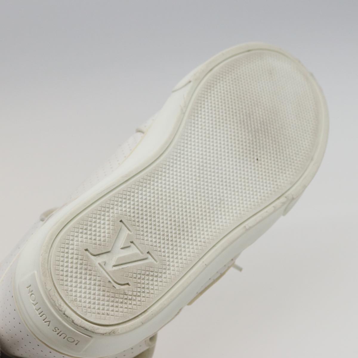 LOUIS VUITTON sneakers Leather White LV Auth kk232