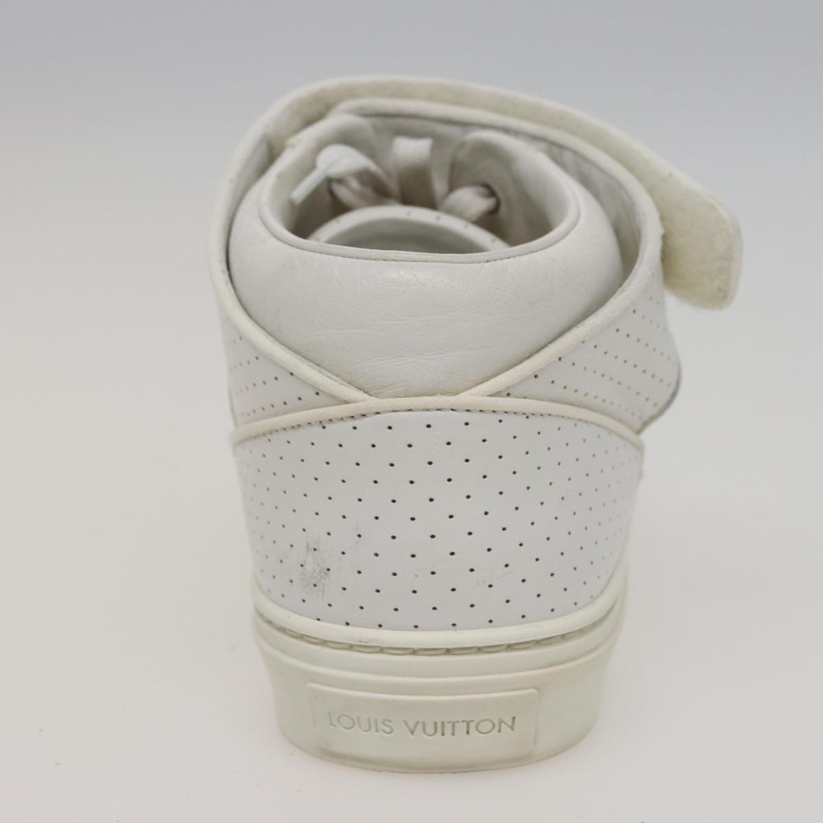 LOUIS VUITTON sneakers Leather White LV Auth kk232