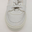 LOUIS VUITTON sneakers Leather White LV Auth kk232-17