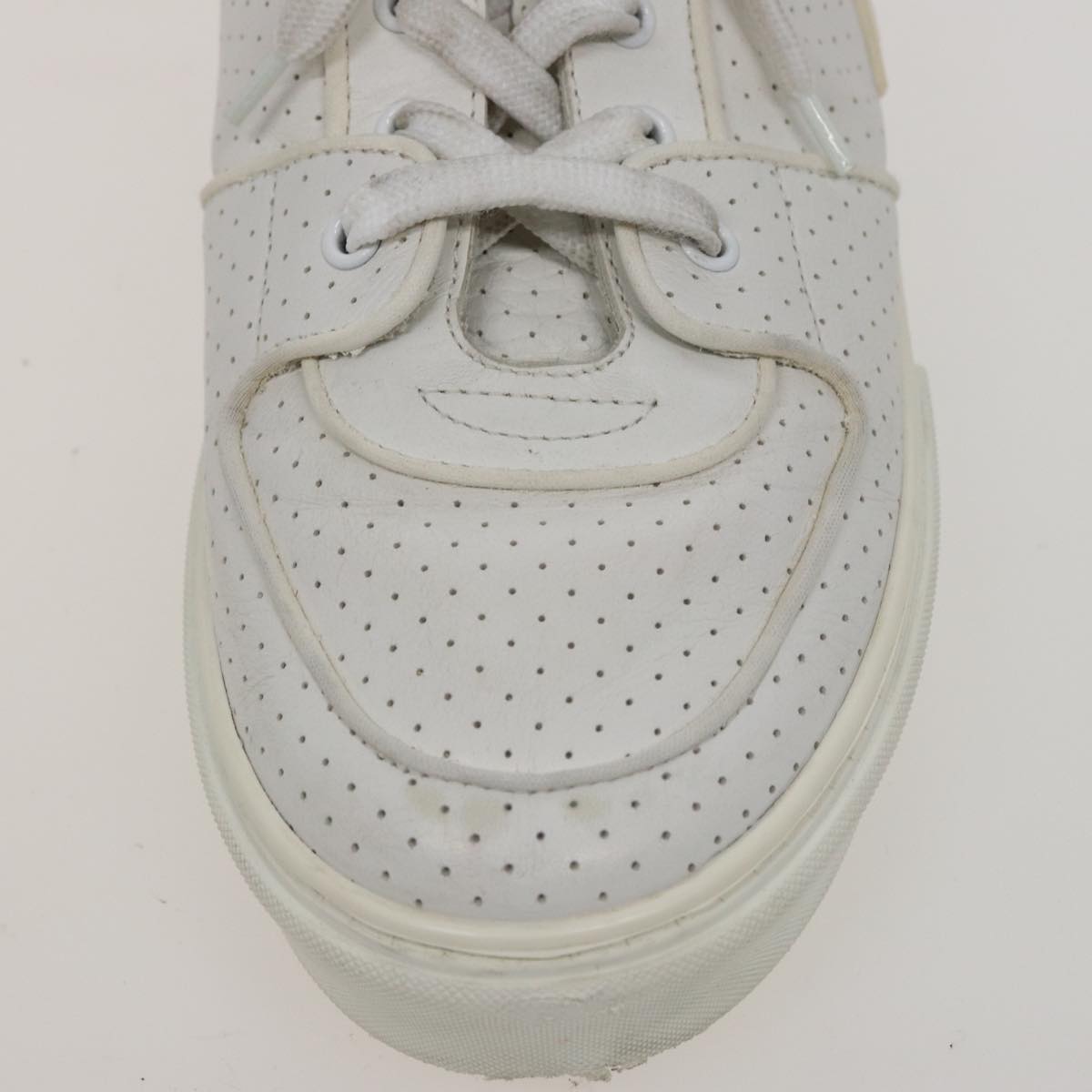 LOUIS VUITTON sneakers Leather White LV Auth kk232