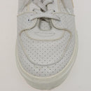 LOUIS VUITTON sneakers Leather White LV Auth kk232-7