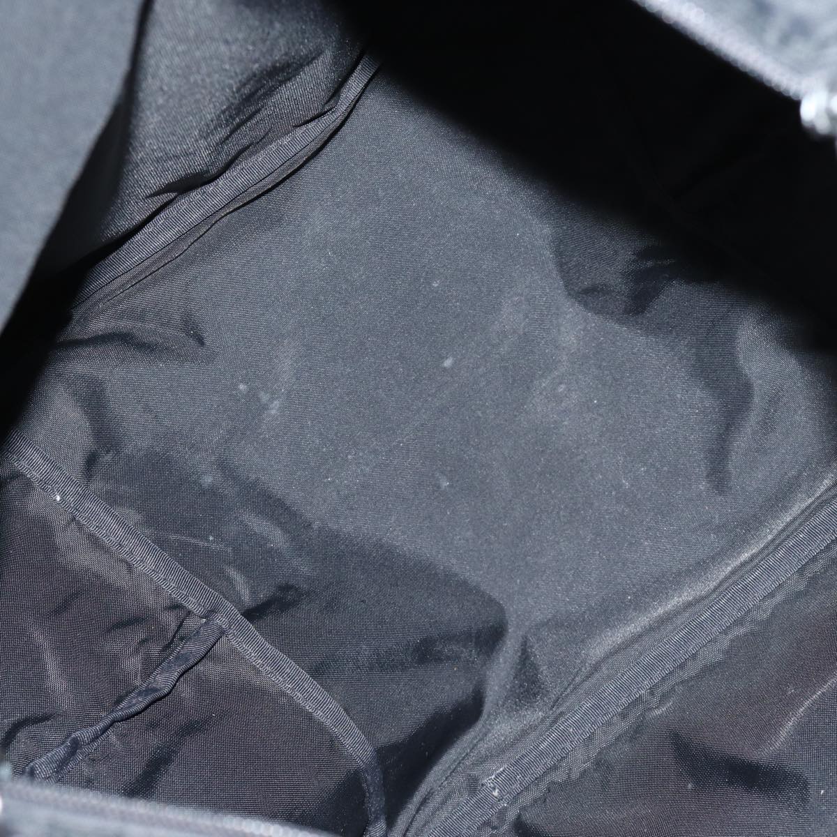 Burberrys Nova Check Blue Label Tote Bag Nylon Black Auth kk241