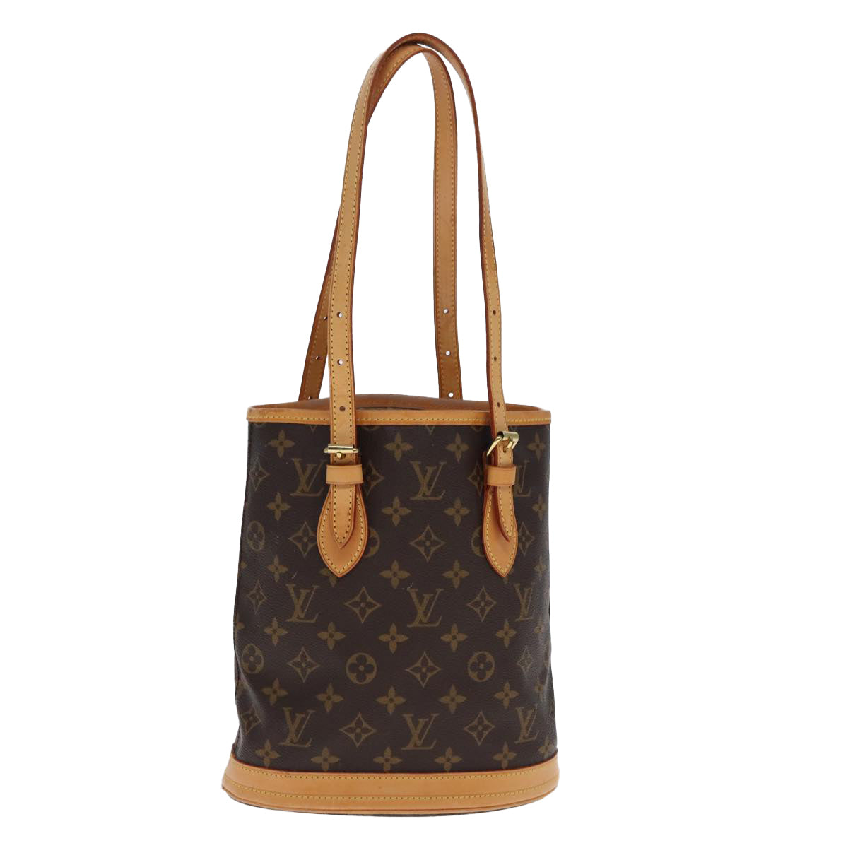 LOUIS VUITTON Monogram Bucket PM Shoulder Bag M42238 LV Auth kk242