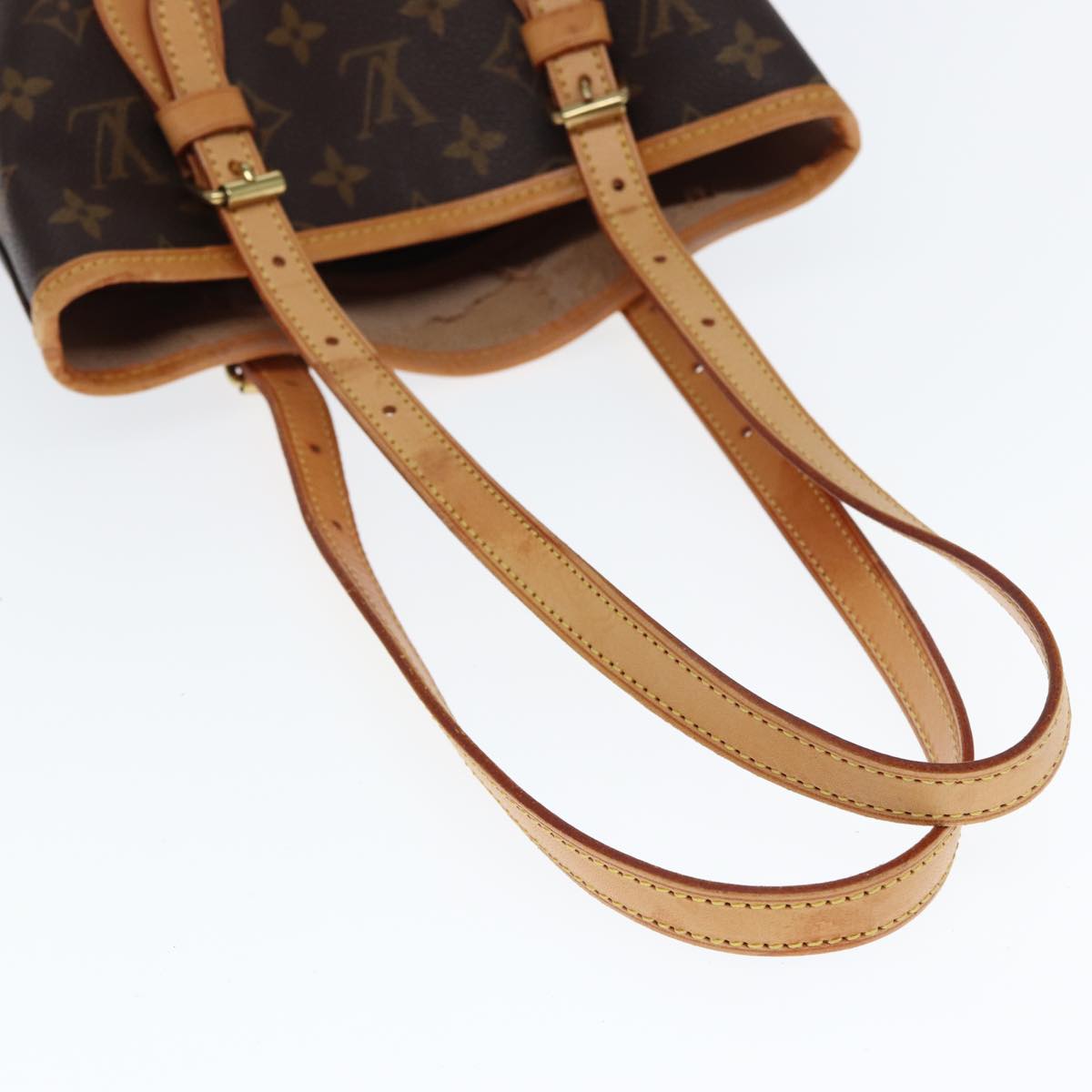 LOUIS VUITTON Monogram Bucket PM Shoulder Bag M42238 LV Auth kk242