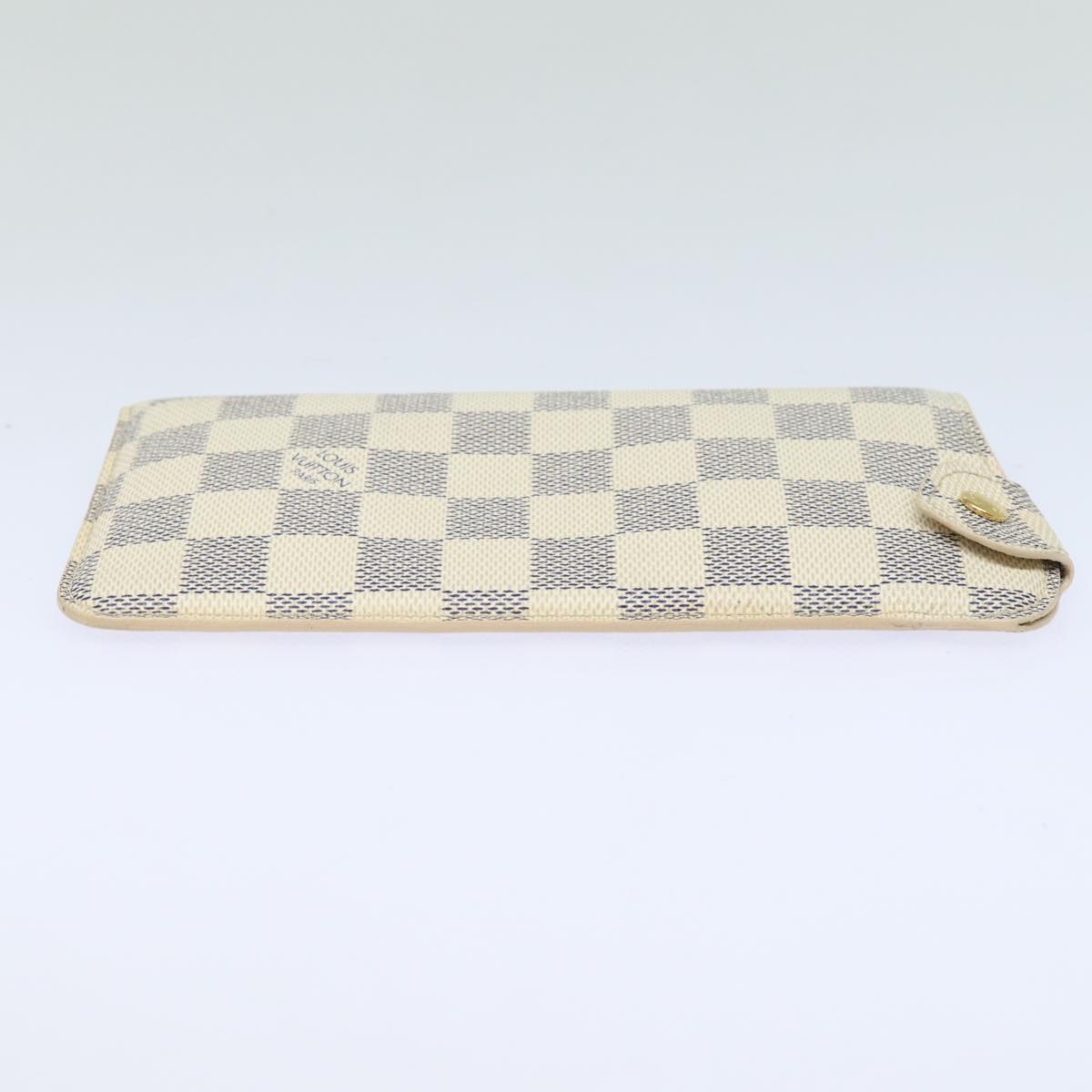 LOUIS VUITTON Damier Azur Etui Lunettes MM Glasses Case N60025 LV Auth kk244