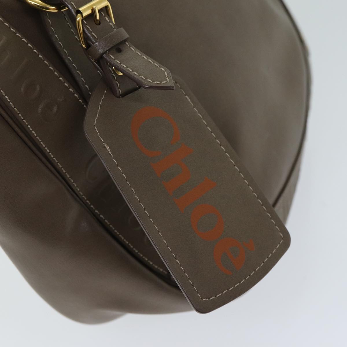 Chloe Shoulder Bag Leather Brown Auth kk255