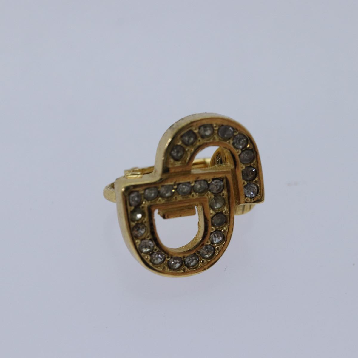 Christian Dior Earring metal Gold Auth kk263