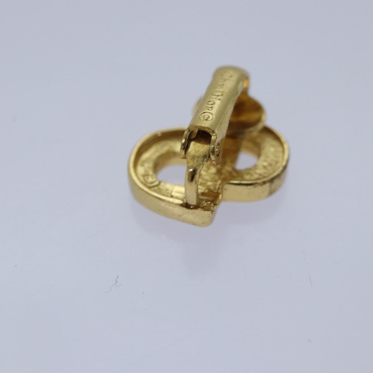 Christian Dior Earring metal Gold Auth kk263