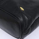 BALLY Quilted Shoulder Bag Leather Enamel Black Auth kk267-9