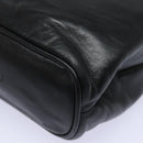 BALLY Quilted Shoulder Bag Leather Enamel Black Auth kk267-16