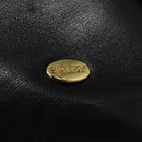 BALLY Quilted Shoulder Bag Leather Enamel Black Auth kk267-17