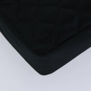 CHANEL Matelasse Stone Chain Shoulder Bag Satin Black CC Auth kk285V-15