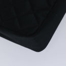 CHANEL Matelasse Stone Chain Shoulder Bag Satin Black CC Auth kk285A-17