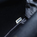 CHANEL Matelasse Stone Chain Shoulder Bag Satin Black CC Auth kk285A-12