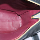 CHANEL Matelasse COCO Mark Hand Bag Lamb Skin Black Gold CC Auth kk300-16