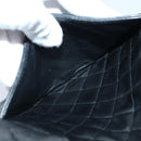 CHANEL Matelasse COCO Mark Hand Bag Lamb Skin Black Gold CC Auth kk300-20