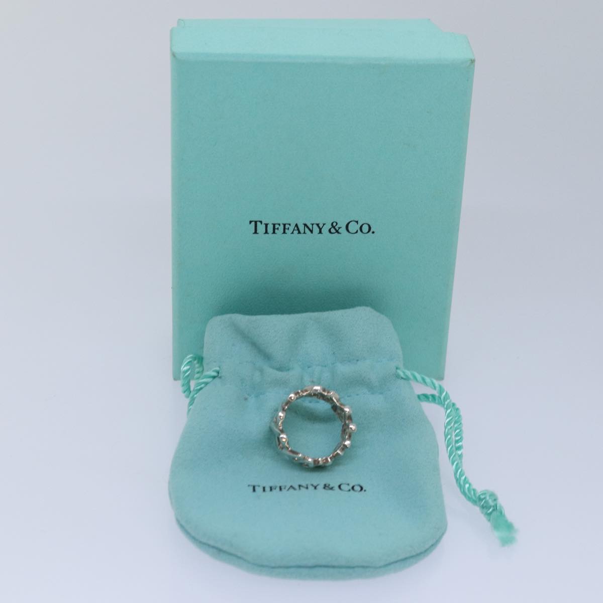 TIFFANY&Co. Love & kiss Ring Ag925 Silver Auth kk317