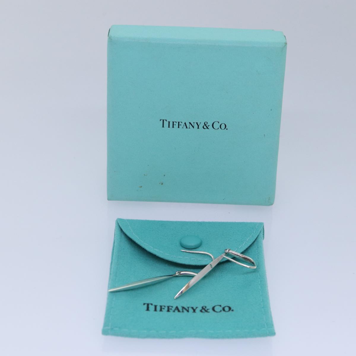 TIFFANY&Co. Pierce Earring Ag925 Silver Auth kk318