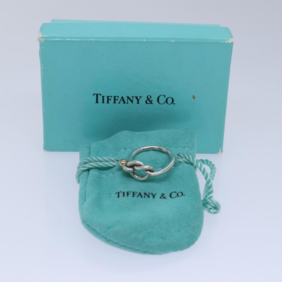 TIFFANY&Co. Ring Ag925 Silver #8(JP Size) Auth kk320