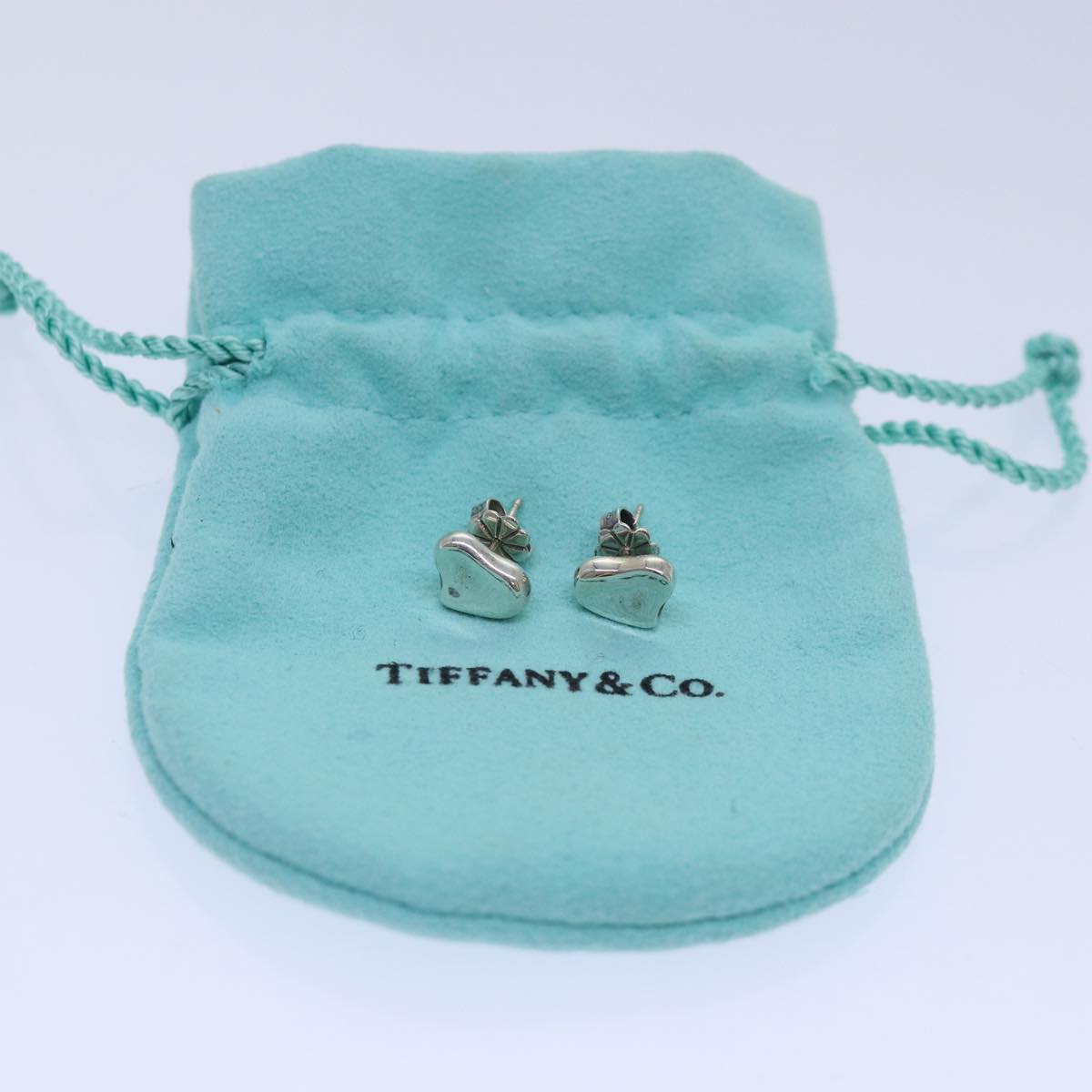 TIFFANY&Co. Pierce Earring Ag925 Silver Auth kk323