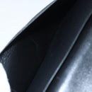 HERMES Dogon GM Long Wallet Leather Black Silver Auth kk338-15