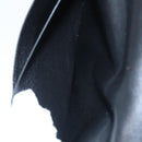 HERMES Dogon GM Long Wallet Leather Black Silver Auth kk338-16