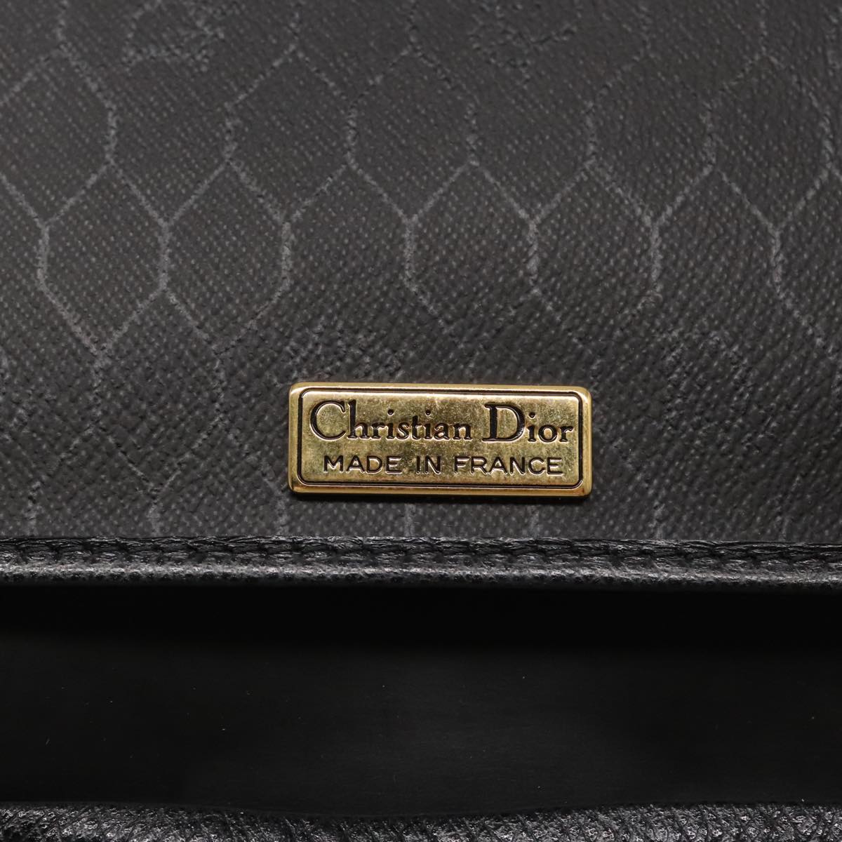 Christian Dior Shoulder Bag Leather Black Auth kk351