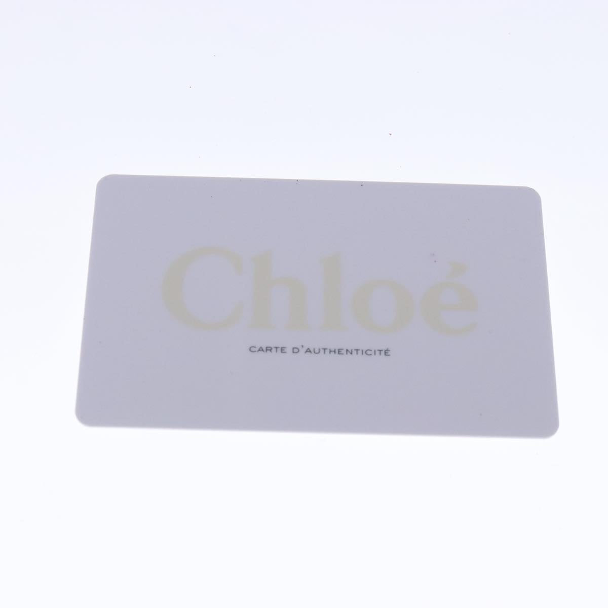 Chloe Key Case Wallet Leather Red Gold Auth kk359