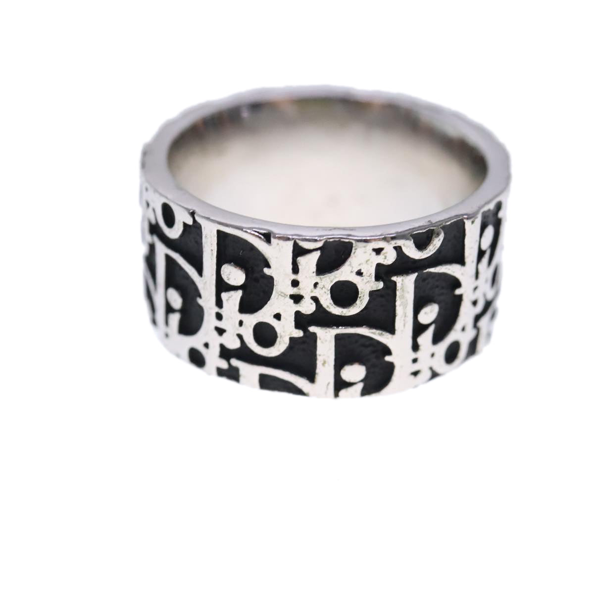 Christian Dior Trotter Ring metal Silver Auth kk362