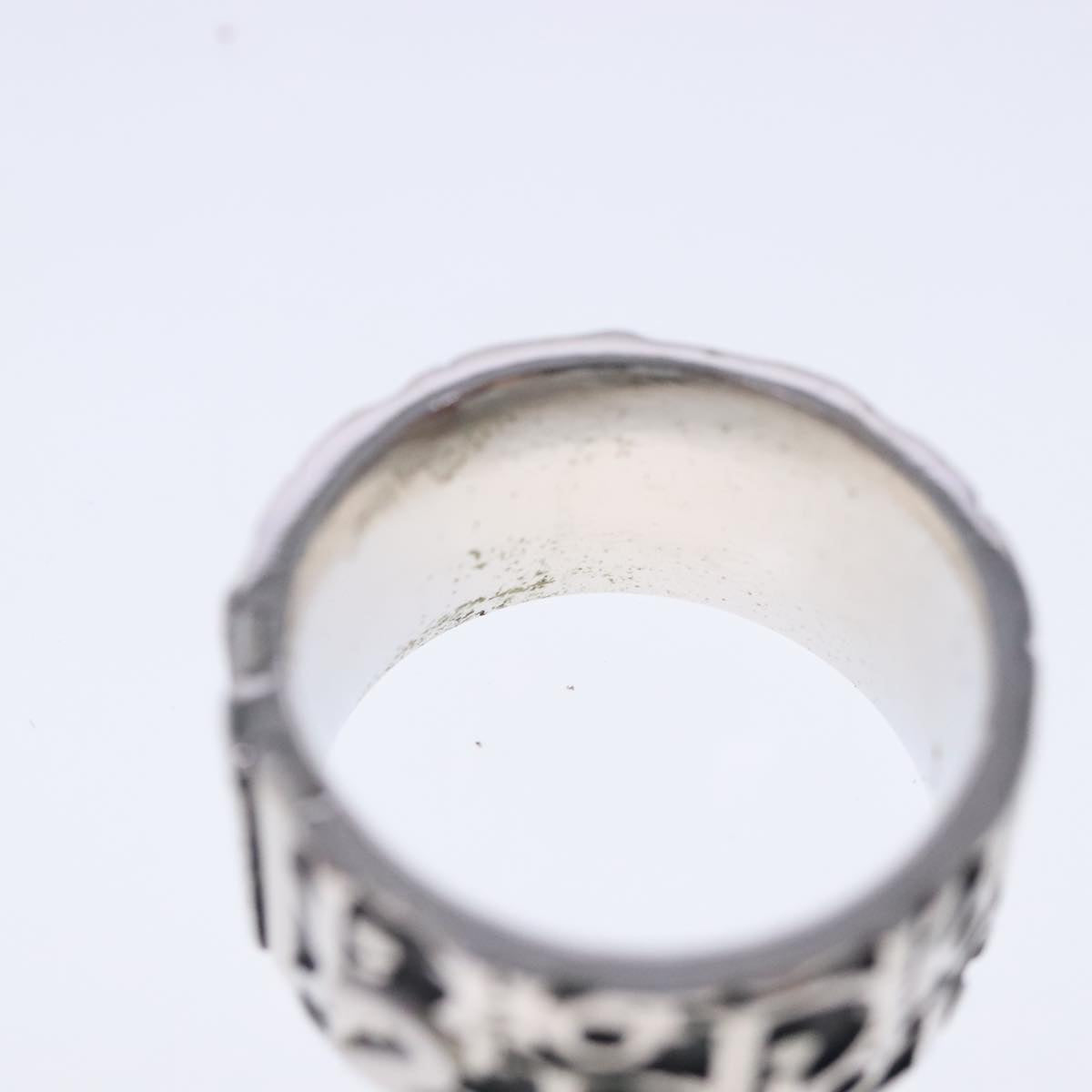 Christian Dior Trotter Ring metal Silver Auth kk362